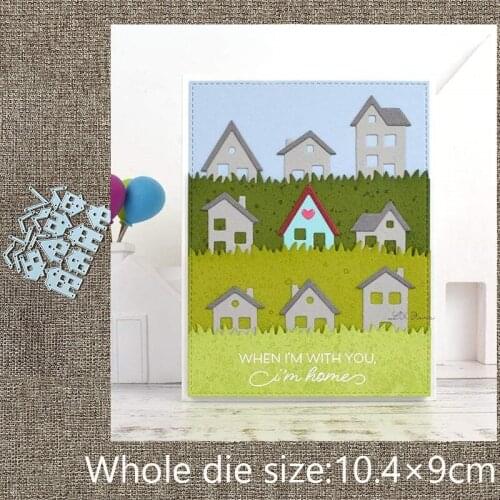 XLDesign Craft Metal stencil mold Cutting Dies house buildings decoration scrapbook die cuts Album Paper Card Craft Embossing