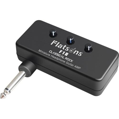 Flatsons F1R Mini Headphone Guitar Amp Amplifier with 3.5mm Headphone Jack AUX Input Plug-And-Play Guitar Accessories