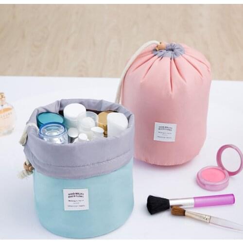 Multifunction Makeup Bag Pencil Case Barrel Shaped Women Cosmetic Bag waterproof Travel Bags Ladies Bolsas