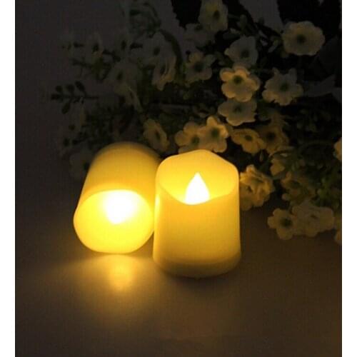 Set of 9pcs wavy Edge Flameless LED Candle w/timer Remote Control Flickering votive tealight Christmas/Wedding/Church-Warm white
