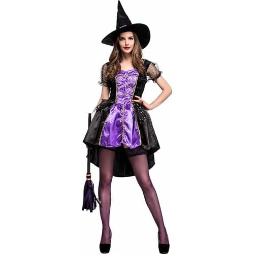 New Halloween Purple Tuxedo Witch Costume Japanese Witch Game Costume Witch Costume Halloween Costumes for Women