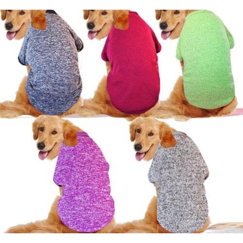 3XL-9XL Big Dog Clothes Winter Large Size Pet Clothing Golden Retriever Dog Coats Solid Sweatshirt For Dogs Pets Costume