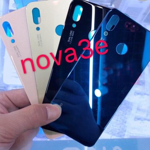 Wholesale 50Pcs Back Glass Replacement For Huawei P20 lite Nova 3e Battery Cover Rear Door Housing P20 back cover