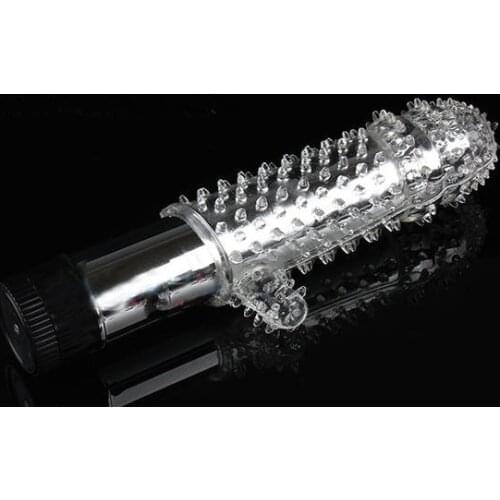 Penis sleeve lasting enlargement crystal delay condom sex products spike Clitoris Massager erection aid extend sex toys for men