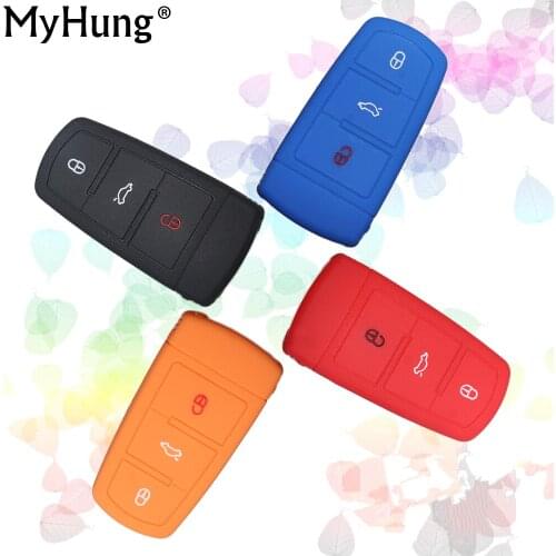 Fit For Volkswagen Passat CC B6 B7 Jetta Car Key Case Cover Colourful Silicone 3 Buttons Car Styling 1pc Auto Accessories