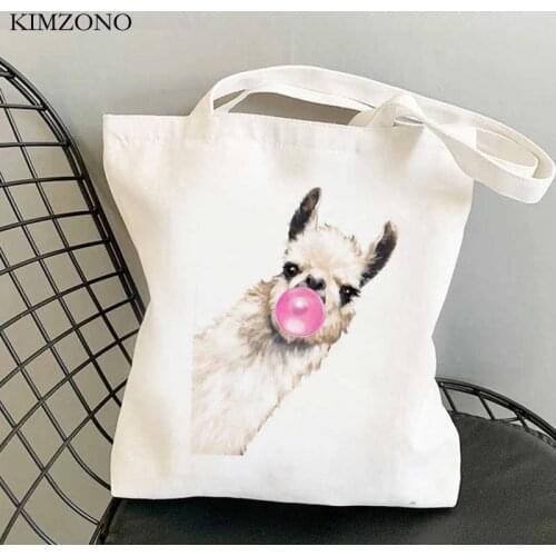 Lama Llama shopping bag bolsa shopping handbag shopper recycle bag bag tote woven string shoping sac tissu