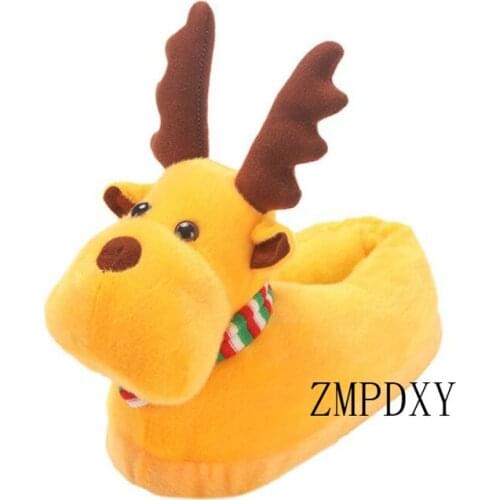 Winter Warm Men Shoes Soft Indoor Floor Slippers Lovely Home Slippers Cartoon Plush Slides One Size Shoes Unisex Big Size 35-44