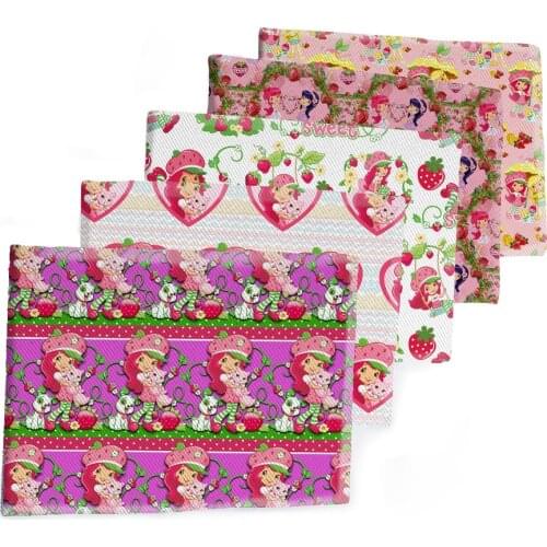 50*145CM Fabric Cartoon Pink Girl Printed Polyester Cotton Twill Fabric Patchwor Printed