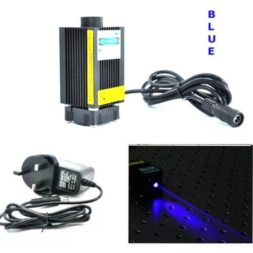 Dot Module 12V 450nm 1000mW 1W Pure Violet Blue Laser w/ Adapter & Fan Colling