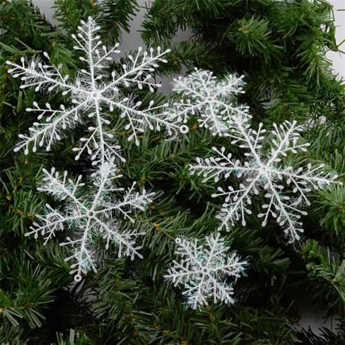 Tronzo Christmas Snowflake 30/60/90pcs Christmas Party Hanging Pendants New Year Xmas Tree Ornaments Window Decoration 2020