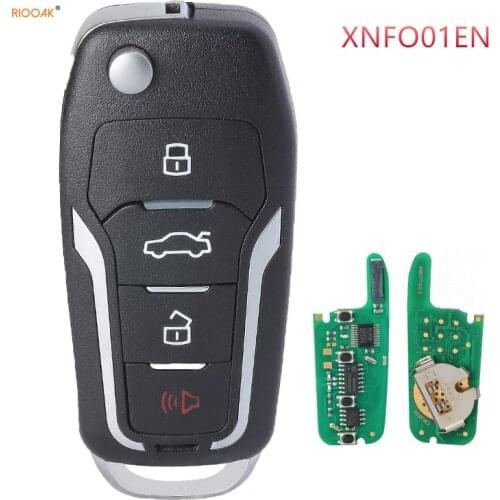 RIOOAK XHORSE 10PCS XNFO01EN Universal wireless Remote Key 4 Buttons Wireless For Ford (English Version) for VVDI2 VVDI KEY tool