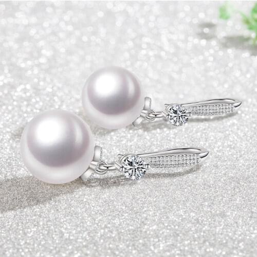 VENTFILLE 925 Sterling Silver New Woman Fashion Jewelry High Quality Crystal Zircon Pearl Simple Retro Long Tassel Earrings