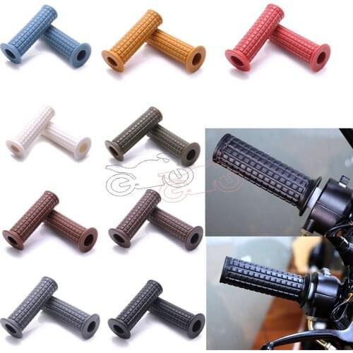 1pair Non-slip Bar Ends Motorcycle Rubber Handlebar 22mm Hand Grips Universal for Honda Suzuki Kawasaki Harley Chopper IRON 883
