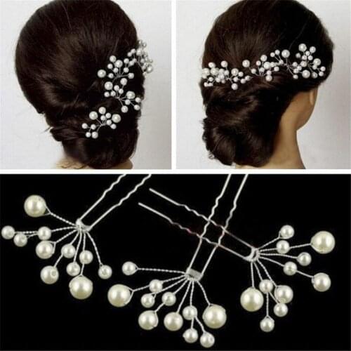 1PC Simulate Pearl Hairpins Hairstyles Wedding Bridal Hair Pins Hair Jewelry Accessories Hairwear Girls Hair Clips For Women