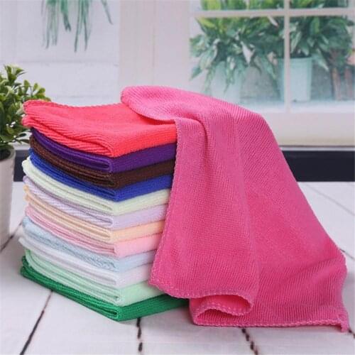 1pcs Classic Square Multiple Color Microfibre Cleaning Face Towel Practical Hand Cleaning Home Cloth Cloth D6F5