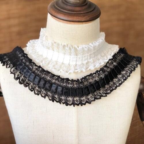 1Yards Latest Lace Ribbon Trims Black White Lace Fabric 4cm Lace Sewing Accessories Guipure Material koronki materialowe P008