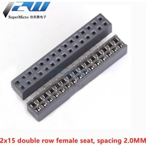 10 pcs 2.54mm double row straight female 2-15P pin connector 2x15Pin double row female double row socket