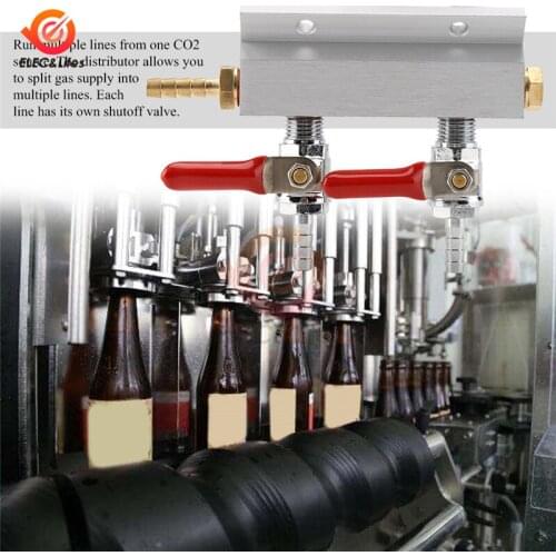 2/3/4 Way CO2 Air Gas Distribution Manifold Splitter Draft Beer Kegerator With Check Valves For Homebrew Beer Brewing Tool