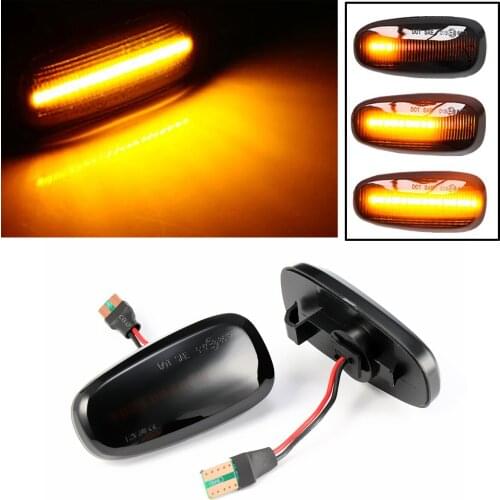 2PCS LED Dynamic Turn Signal Light Side Marker Lamp Indicator For Opel Astra G 1998-2009 Zafira A 1999-2005 Car Styling