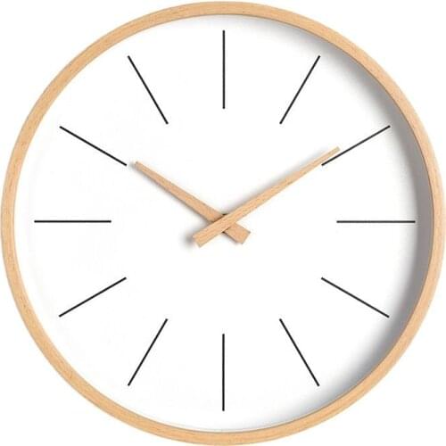 Large Soild Wood Wall Clock Modern Silent Wall Watches Home Decor Nordic Art Kitchen Clocks Bedroom Horloge Murale Gift FZ837