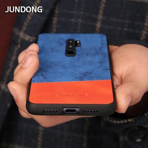 Phone case For Samsung S7 S8 S9 Plus Note 8 9 case Canvas stitching Oil wax Skin Cover For A5 A6 A7 A8 2018 J5 J6 J7 2017 cases