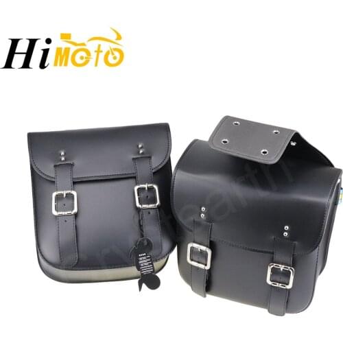 Black Left Right Motorcycle Saddle Bags Motorbike Tail Side Bags Storage Tool Saddlebag For Harley Sportster XL 883 1200