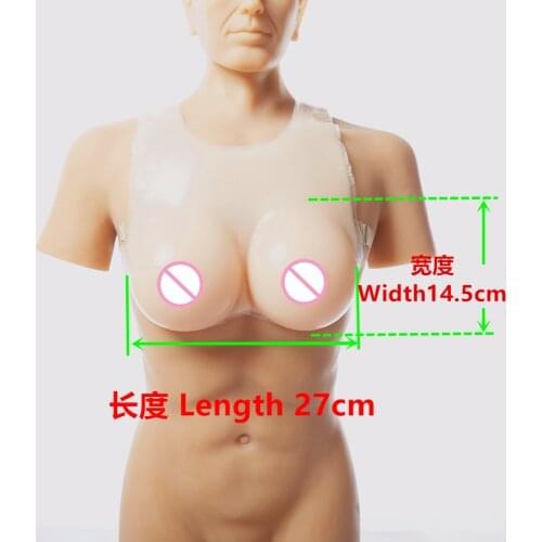 DD cup 1200g Artificial Full Silicone Breast Form Transgender False Straps Transvestite Drag Queen For Crossdressers Shemale