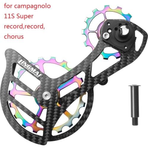 Ceramic bearing Bicycle Carbon Rear Derailleur Ceramic 13T 19T Pulley Guide Wheel for campagnolo 11S Super record chorus