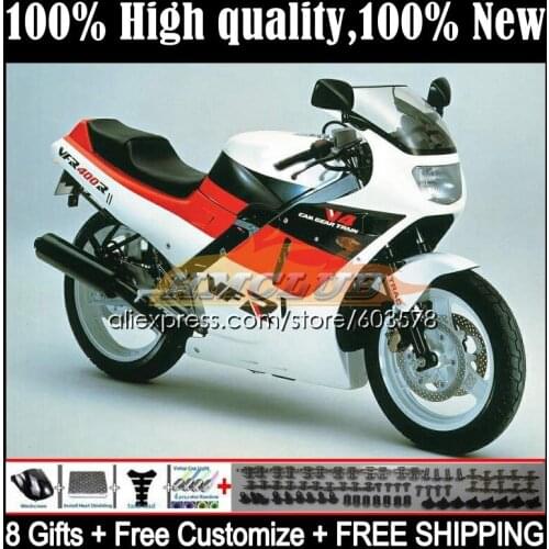 Body For HONDA VFR400 R V4 VFR400R 1989 1990 1991 1992 1993 35CL.34 RVF VFR 400 R RR CC NC30 89 90 91 92 93 Fairing repsol black