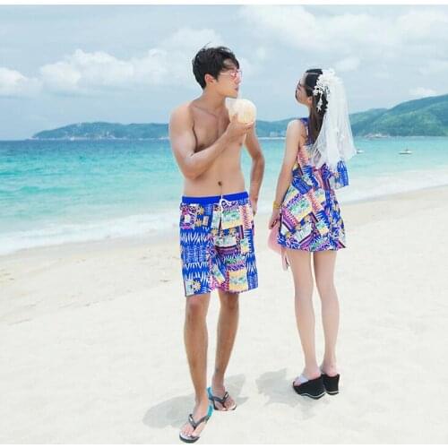 Lovers Suits Surfing Swimwear Bikinis Bathing Clothes Biquine Female Beach Swimsuits Women Summer New Couple Swimsuit 3pcs/set