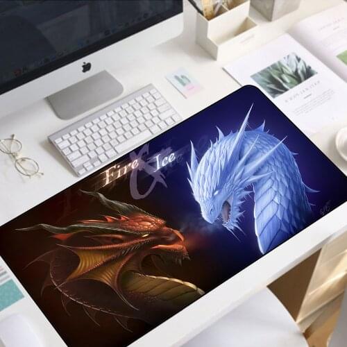 Rgb Mouse Pad Xxl with USB Interface Dragon Pattern Black Lock Edge Notebook Desk Mat Gamer Led Light Luminous Mini Pc Mousepad