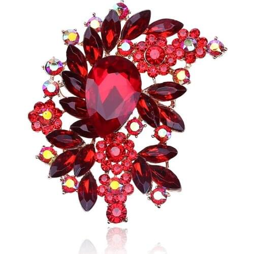 Hot selling Brooch Color Glass Large Glass Brooch crystal glass brooch brooch flower womens clothing accessories