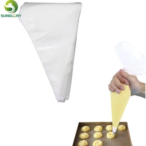 M Size 32*21.5cm Thick 100pcs/pack Cupcake Disposable Icing Piping Bags Cream Pastry Bag Molds For Baking Cake Decorating Tools