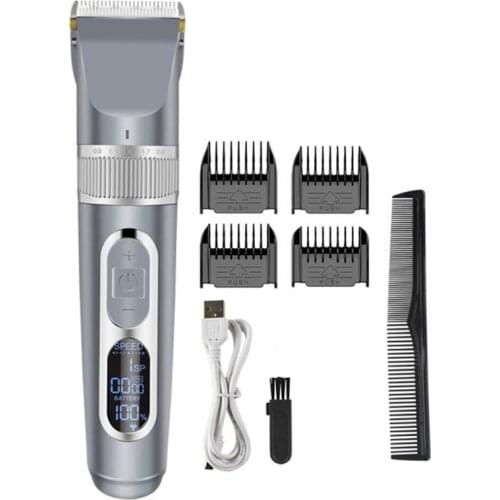 Hair Clippers Professional Barber Shavers Machine 5-Speed Rechargeable Cordless Haircutting Tools for Men and Family Use