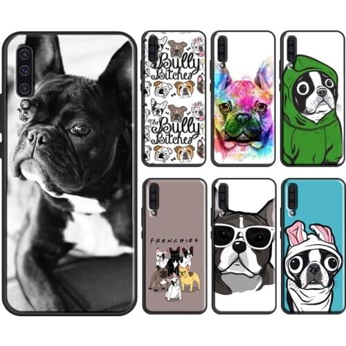 Cute French Bulldog Boston Terrier Soft Case For Samsung Galaxy A52 A42 A12 A20e A21S A10 A40 A50 A70 A51 A71 A31 A41 Cover