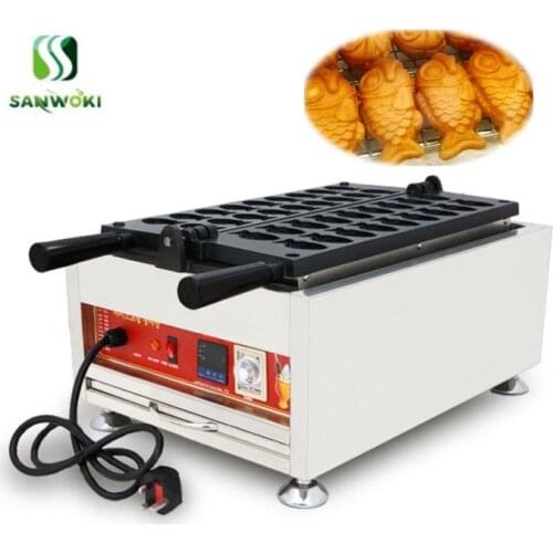 Mini Gold Fish Shaped Snack Waffle Cake Machine Fish Taiyaki Pan/Fish 18 PCS Taiyaki Maker Machine Mini fish Baking Cone Maker