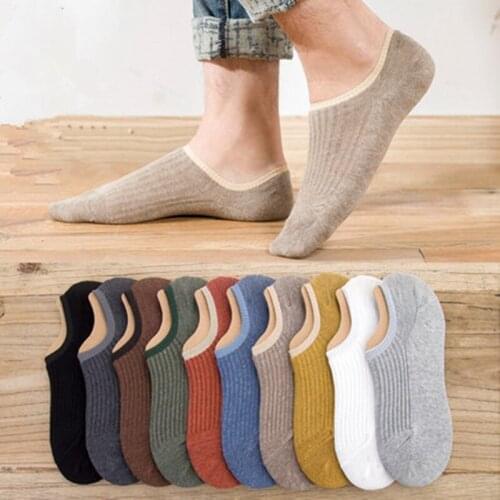 5 Pairs/lot Unisex Men Sock Solid Striped Cotton Ankle Sock Spring Summer Casual Male Funny Sock Meias calcetines