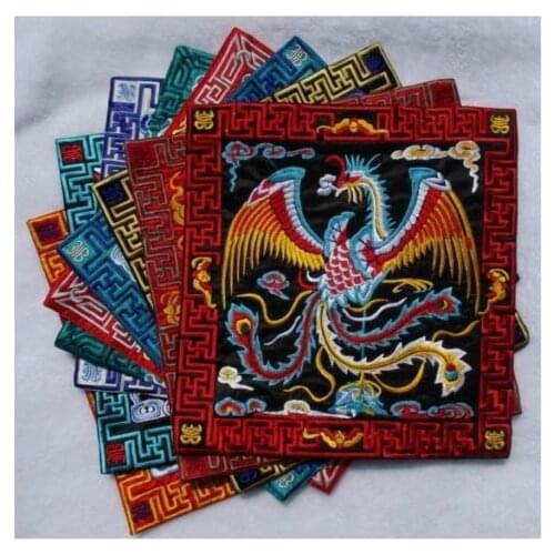 Wholesale 5pcs Chinese Embroidered Silk Mouse Mat Cup&Telphone&Desk Coasters Mat