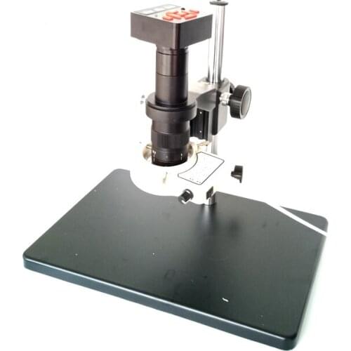 Full set 21MP HDMI USB Soldering IC phone repair digital video Microscope Camera Magnification zoom 180X 300X C-Mount lens