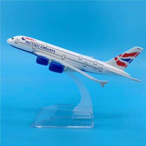 1:400 Scale Airplanes 16CM British Airways Airbus A380 Metal Airplane Aircraft Model Collectible Decoration Gift Model Toy