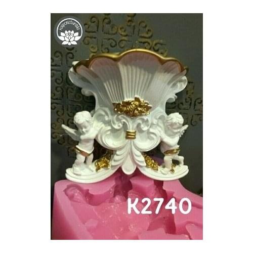 Angel wall flower pot silicone mold