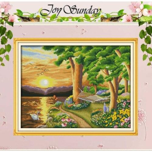Twilight Patterns Counted Cross Stitch 11CT 14CT Cross Stitch Set Wholesale Scenery Cross-stitch Kits Embroidery Needlework