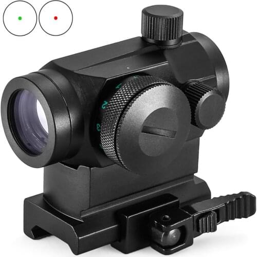 Tactical Hunting QD 1X22 Reflex Red&Green Dot Scope Sight with Quick Riser Mount Quick Detach Holographic Collimator Dot Scopes