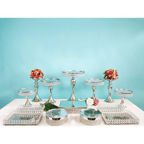 High-end plating Decorating Tool Cupcake Wedding Gold Mirror cupcake stand