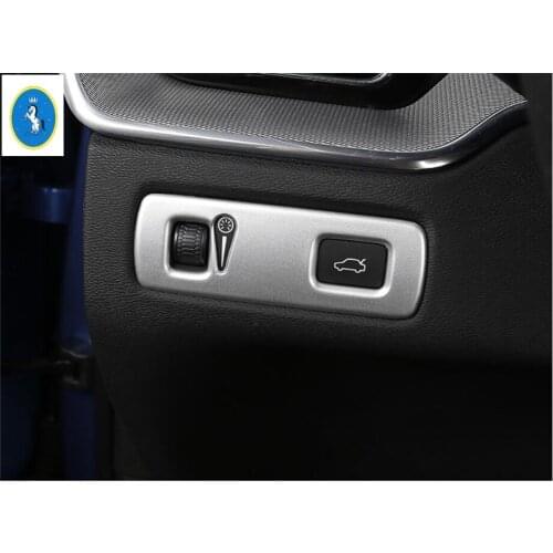 Yimaautotrims Head Lights Fog Lamp Switch Button Auto Accessories Cover Trim Fit For Volvo V90 Cross Country 2017 2018 2019 ABS
