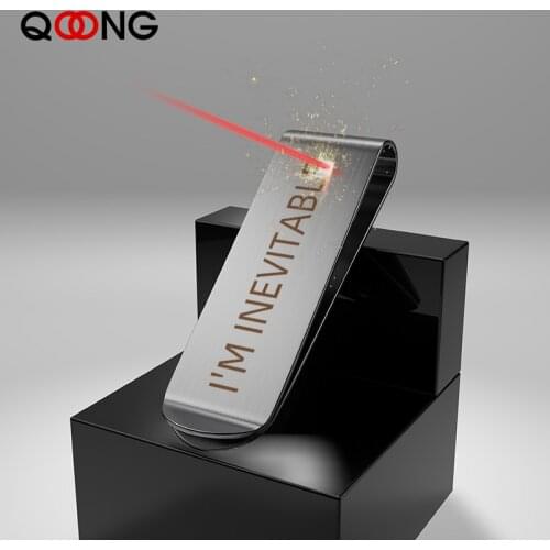 Custom Lettering High Quality Stainless Steel Metal Money Clip Wallet for Men Women Fashion Coin Dollar Cash Clamp Holder 40-008