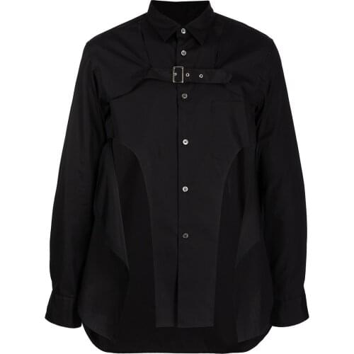 S-6XL 2021 New Men Womens clothing Show Original Loop detail casual Shirt Plus size Stage costumes