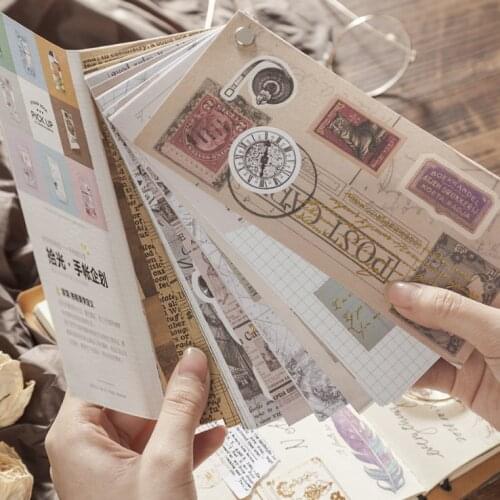 1set Kawaii Stationery Stickers Neat Vingate Retro Decorative Mobile Stickers Scrapbooking DIY Craft Stickers