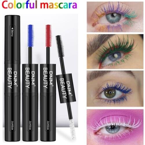 1PCs Stunning Colored Mascara Waterproof 4d Silk Fibre Express Mascara Eyelash Extensions Glitter Colorful Mascara Cosplay