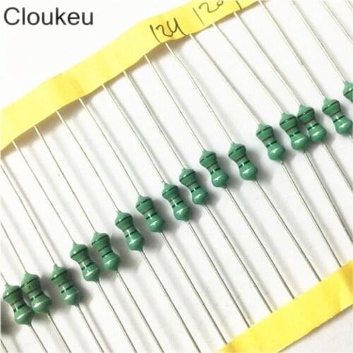 20Pcs 0410 12UH 120K Color Code Inductance Inductor 1/2w 12UH 120K 120